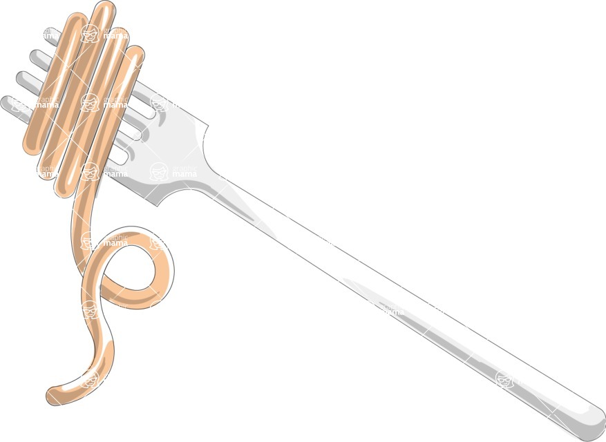 Italy Themed Graphic Collection - Spaghetti Clipart